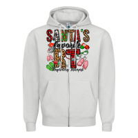 Dove Grey santa's favorite rt respiratory therapist Zipper Hoodie - Jasminsmagicworld