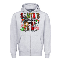 Heather Grey santa's favorite rt respiratory therapist Zipper Hoodie - Jasminsmagicworld
