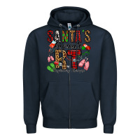 Navy santa's favorite rt respiratory therapist Zipper Hoodie - Jasminsmagicworld