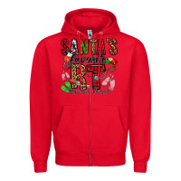 Red santa's favorite rt respiratory therapist Zipper Hoodie - Jasminsmagicworld
