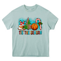 Arona Tis The Season Christmas With Basketball And Candy Cane Heavy Core Tee - FaDigitalArtStudio
