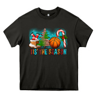 Asphalt Tis The Season Christmas With Basketball And Candy Cane Heavy Core Tee - FaDigitalArtStudio