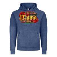 Vintage Denim Latina mama with serape and roses Vintage Hoodie - Jasminsmagicworld