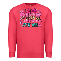 Cardinal I wear pink for my custom name Cancer Awareness Premium Sweatshirt - HowdyJamesFarm