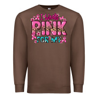Chestnut I wear pink for my custom name Cancer Awareness Premium Sweatshirt - HowdyJamesFarm