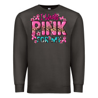 Smoke I wear pink for my custom name Cancer Awareness Premium Sweatshirt - HowdyJamesFarm