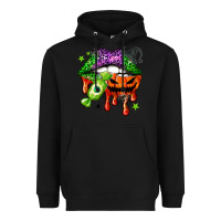 Black Halloween lips Heavyweight Hoodie - NancyCooperArtShop