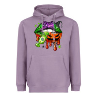 Lavender Halloween lips Heavyweight Hoodie - NancyCooperArtShop