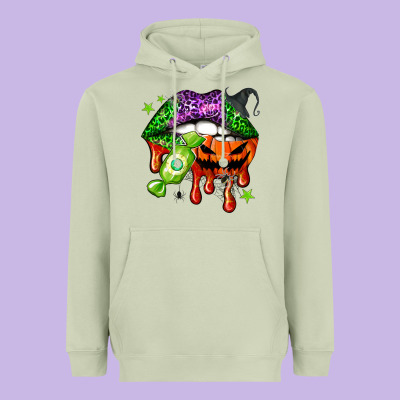 Halloween Lips Heavyweight Hoodie Designed By Nancycooperartshop