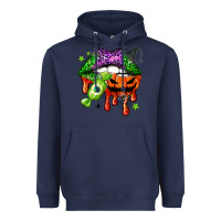 Navy Halloween lips Heavyweight Hoodie - NancyCooperArtShop