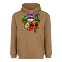 Toasted Coconut Halloween lips Heavyweight Hoodie - NancyCooperArtShop