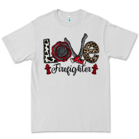 Dove Grey love firefighter Premium Tee - CowhideDigitalArt