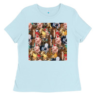 Baby Blue western farm animals seamless pattern Ladies Tee - HRA Design Shop