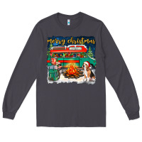 Smoke merry christmas with camper van Long Sleeve Tee - NancyCooperArtShop