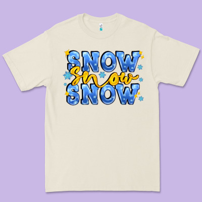 Snow Snow Snow With Sparkle Premium Tee Designed By Adodesignshop