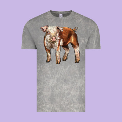 Baby Hereford Pig Vintage Tee Designed By Lillyallendesigns