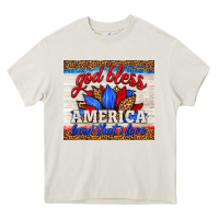 Cream god bless america land that i love Heavy Core Tee - HRA Design Shop
