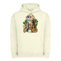 Pigment Pistachio Mexican Hot Coffee Cup Urban Hoodie - FaDigitalArtStudio