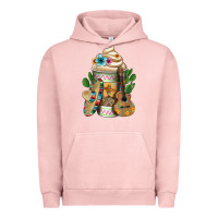 Pigment Salmon Mexican Hot Coffee Cup Urban Hoodie - FaDigitalArtStudio