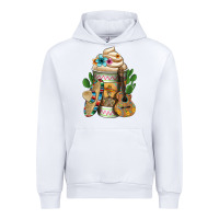 White Mexican Hot Coffee Cup Urban Hoodie - FaDigitalArtStudio