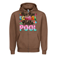 Chestnut bye bye school hello pool Zipper Hoodie - BarkalooDesign
