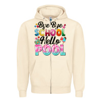 Sandshell bye bye school hello pool Zipper Hoodie - BarkalooDesign