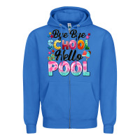 True Royal bye bye school hello pool Zipper Hoodie - BarkalooDesign