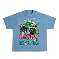 Pebble Blue easter monster truck Urban Heavy Tee - MaliasSmallBusiness