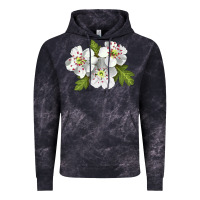 Cloud Black Hawthorn Flower Illustrations Vintage Hoodie - LillyAllenDesigns