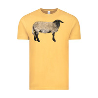 Vintage Mustard Suffolk Sheep Vintage Tee - LillyAllenDesigns