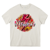 Cream mama lighting bolt Heavy Core Tee - RacoonDesign