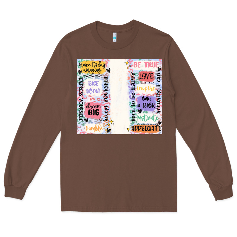 Positive Affirmation Long Sleeve Tee by MaliasSmallBusiness | Teevron