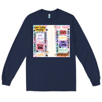 Navy positive affirmation Long Sleeve Tee - MaliasSmallBusiness