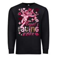 Black Cupid's dating service Valentine's Day Premium Sweatshirt - HowdyJamesFarm