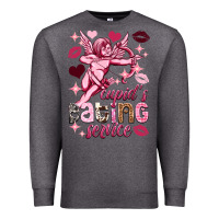 Charcoal Heather Cupid's dating service Valentine's Day Premium Sweatshirt - HowdyJamesFarm