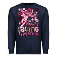 Navy Cupid's dating service Valentine's Day Premium Sweatshirt - HowdyJamesFarm