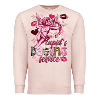 Pale Pink Cupid's dating service Valentine's Day Premium Sweatshirt - HowdyJamesFarm