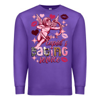 Purple Cupid's dating service Valentine's Day Premium Sweatshirt - HowdyJamesFarm