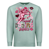 Seafoam Cupid's dating service Valentine's Day Premium Sweatshirt - HowdyJamesFarm