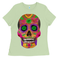 Matcha sugar skull Ladies Tee - FaDigitalArtStudio