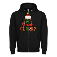 Black you serious clark christmas tree Zipper Hoodie - Jasminsmagicworld