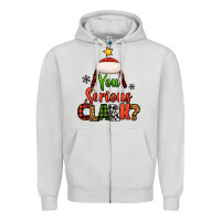 Dove Grey you serious clark christmas tree Zipper Hoodie - Jasminsmagicworld