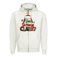 Oatmeal Heather you serious clark christmas tree Zipper Hoodie - Jasminsmagicworld