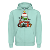 Seafoam you serious clark christmas tree Zipper Hoodie - Jasminsmagicworld
