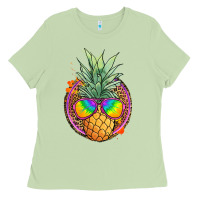Matcha pineapple and glasses Ladies Tee - JahusDesignShop