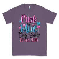 Lavender pink or blue big sister loves you Classic Tee - MaliasSmallBusiness