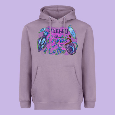Fueled By Crystals And Coffee Halloween Heavyweight Hoodie Designed By Nancycooperartshop