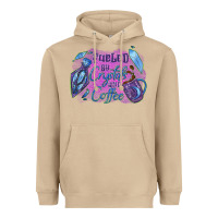 Mushroom Fueled by crystals and coffee halloween Heavyweight Hoodie - NancyCooperArtShop