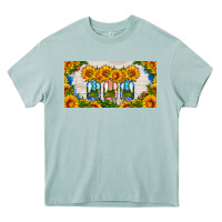 Arona american mason jar sunflower license plate Heavy Core Tee - HRA Design Shop