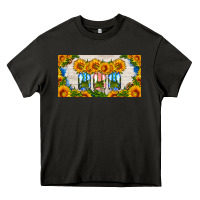 Asphalt american mason jar sunflower license plate Heavy Core Tee - HRA Design Shop